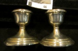 Pair of Sterling Silver Candle Holders, stamped on bottom 