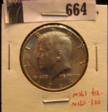 1964 D Kennedy Half Dollar, BU.