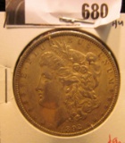 1892 P Morgan Silver Dollar, AU.