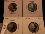 4 Proof Jefferson Nickels: 2005-S Ocean, 2006-S, 2007-S, & 2008-S.