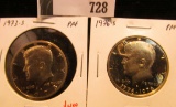 (2) Proof Kennedy Half Dollar. 1973 S & 1976 S.