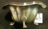 four-footed Compote Bowl, not weighted, stamped on bottom 