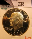 1973 S Proof Eisenhower Silver Dollar.