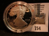 1990 S Proof American Eagle Silver One Ounce Dollar in capsule.