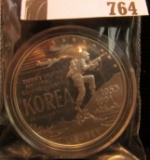 1991 P Proof Korean War Memmorial Commemorative Silver Dollar.