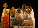 (5) Antique Stick Pins with various sets. Some tarnish.Doc had these priced to sell at $20 each.