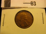 1909 P VDB Lincoln Cent, EF-AU.