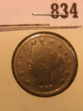 1883 V nickel with cents