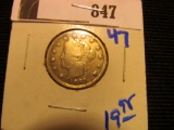 1883 no cents V nickel