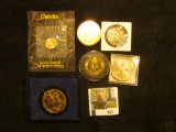 1972 Bicentennial commemorative medal, Thomas Jefferson token, 2000 memorial cent in cheerios packag