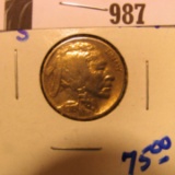 1918-s Buffalo nickel with full horn