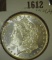 1612.           1885 O Morgan Silver Dollar, Gorgeous Brilliant Uncirculated from the middle of an o