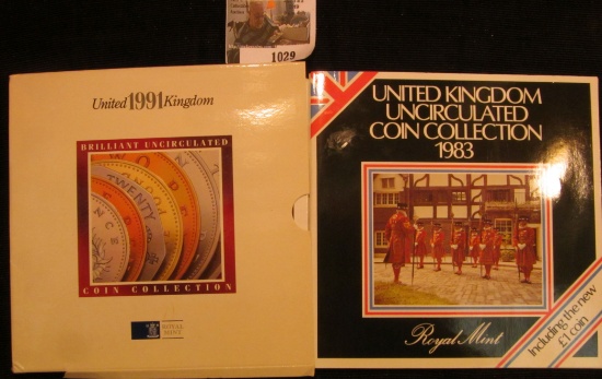 1029.           1983 AND 1991 BRITISH COIN SETS