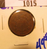 1015.           1871 TWO CENT PIECE