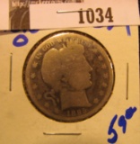 1034.           SEMI KEY DATE 1895-O BARBER HALF DOLLAR