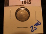 1045.           1855 seated half dime with arrows