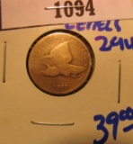 1094.           1858 large letters Flying Eagle cent