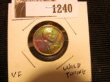 1240.           1931 S/S Key Date Lincoln Cent with Wild and colorful toning. VF.