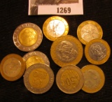 1269.           Group of Ten Bi-metal Foreign Coins.