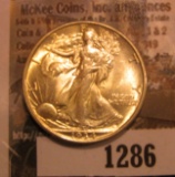 1286.           1934 P Walking Liberty Half Dollar. Uncirculated.