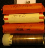 1321.           (4) Solid Date Rolls of Lincoln Cents: 1935P, 48D, 53D, & 56P. Circulated.