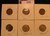 1370.           1935 D & 36 D Buffalo Nickels; & (4) 1900-1903 Indian Head Cents.
