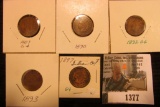 1377.           1887, 1890, 1892, 1893, & 1897 Indian Head Cents.