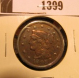 1399.           1848 U.S. Large Cent, Fine. Popular year of the California Gold Rush.
