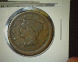 1404.           1854 U.S. Large Cent, VG.