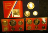 1472.           1973 S & 74 S United States Proof Sets in original boxes of issue & 1776-1976 S Thre