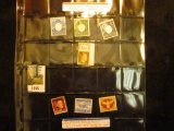 1555.           (3) WW II Germany - Poland Fascism Emblem Stamps; Three Pfennig Hitler Stamp; a set