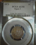 1578.           1873 Indian Head Cent PCGS slabbed 