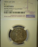 1586.           1834 Bust Quarter NGC slabbed 