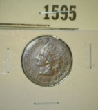 1595.           1886 Type One Indian Head Cent, VF.