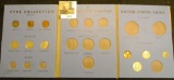1633.           Blue Whitman Type Coin Folder with a few U.S. Coins including Indian Head Cent, Linc