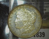 1839.           1896 P Morgan Silver Dollar, AU, but Prooflike.