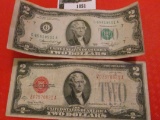 1851.           Series 1928G Two Dollar United States Note, Fine; & Series 1976 Two Dollar Federal R