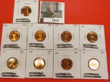1854.           (3) 1960 P Large Date, (2) 63 P, & (4) 64 P Proof Lincoln Cents. All as nice as the