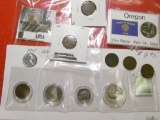 1855.           1887, 1898, 1899, & 1903 Indian Head Cents; 1915 VG & 43 AU Lincoln Cents; Oregon St