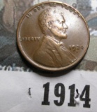 1914.           1924 D Lincoln Cent, VF 20.