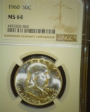 1991.           1960 P Franklin Half Dollar, NGC slabbed MS 64.