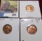 1939 P, D, & S Uncirculated Lincoln Cents from early WW II.