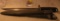 1942 M-1 Garand Bayonet with Scabbard. U.S. Flaming Bomb symbol. Arsenal symbol on opposite side.