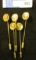 Group of (5) Gold Stick Pins, with coins simulating California Fractional Gold Pieces.  These were o