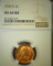 1939 S Lincoln Cent NGC Slabbed MS65 RD.