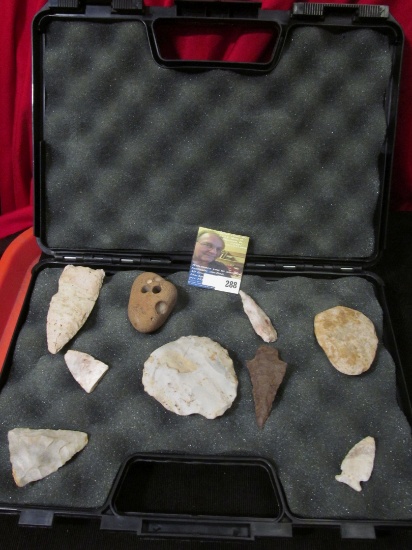 Group of North American Indian Artifacts from the Fairfield, Iowa area.