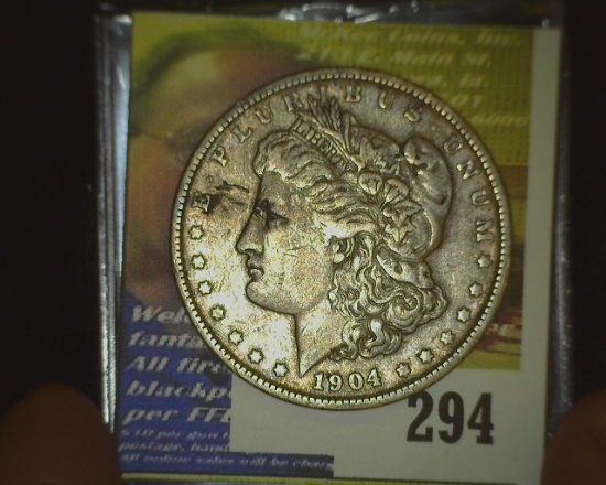 1904 P U.S. Morgan Silver Dollar. Scarce Date.