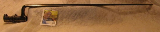 Interesting Old Bayonet of the slide over the barrel Type, may date back to the Civil War. Stamped U