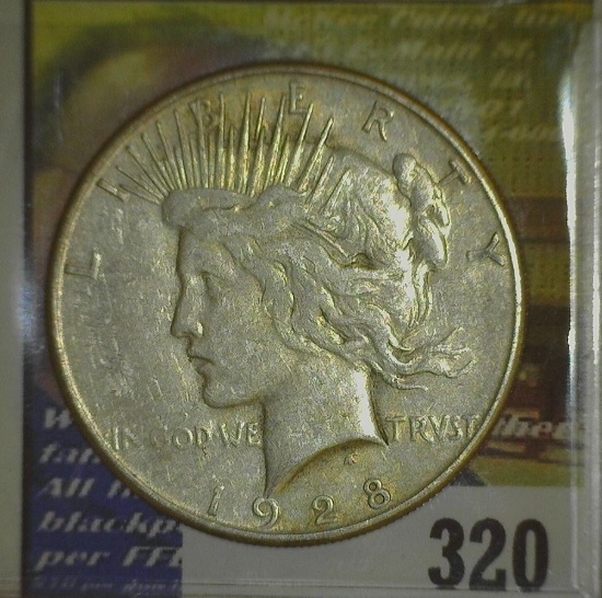 1928 S U.S. Peace Silver Dollar. Scarce.