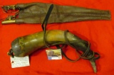 Powder Horn & a companion piece Flintlock Powder Pouch, which was originally purchased from Glenn Re